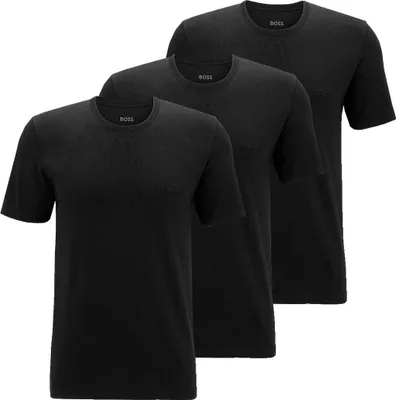 Produktbild von BOSS Herren T Shirt Rundhals Classic kurzarm reine Baumwolle Multipack  Schwarz/Black XL/ 54/ 7