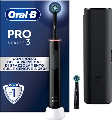 Produktbild von Oral-B Pro 3 3500 Black Edition +Reise-Etui JAS22