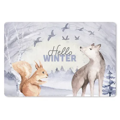 Produktbild von MuchoWow® Mauspad Mousepad Schnee - Winter - Tiere 27x18 cm - Mousepads - Maus Mat - Pad - Mausunterlage - Büroartikel - Desk Matten