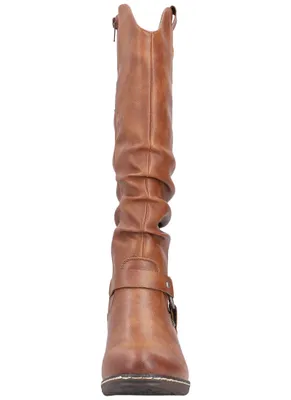 Produktbild von Rieker Damen Stiefel Blockabsatz Warmfutter Westernstiefel 93670, Größe:39 EU, Farbe:Braun