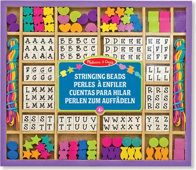 Produktbild von Melissa & Doug Wooden Stringing Beads, Kids' bead set, Beads,Cords, Junge/Mädchen, 4 Jahr(e), Kind, Mehrfarben