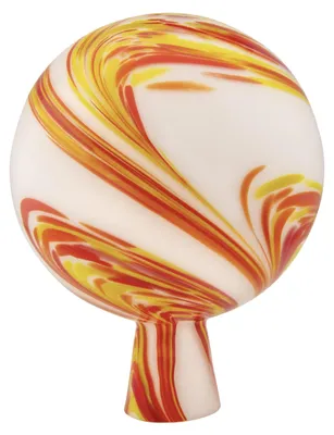 Glas-Rosenkugel mehrfarbig rot Ø 15 cm mundgeblasen