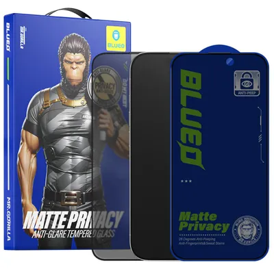 Zdjęcie produktu dla Blueo szkło prywatyzujące iPhone 13 Pro Max iPhone 14 Plus - matowa czerń