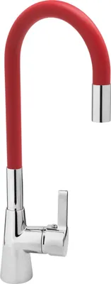 Produktbild von Einhebelmischer Waschtisch Einhebelmischer Küchenmischer Flexibler Auslauf versch. Farben, Farbe:rot