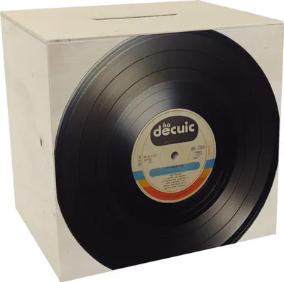 Produktbild von Schallplatte Retro Spardose aus Holz