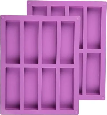 Produktbild von Backform Riegel, 2 Stücke Silikonform Müsliriegel, Riegelform Silikon Bpa Frei, Silikonform Rechteck, Müsliriegel Form Silikon, Backform Müsliriegel Geeignet für Muffins Kuchen Seifen