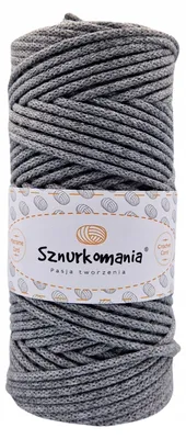 Produktbild von Sznurkomania Baumwollschnur 3mm 100m Makramee Dunkelgrau