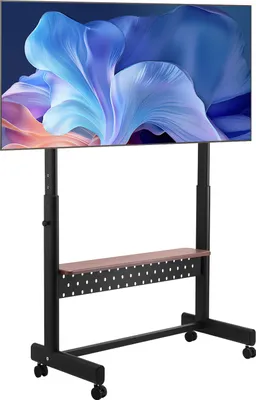 Produktbild von VEVOR rollbarer TV-Ständer TV-Wagen für 1397-2540 mm Bildschirme, höhenverstellbarer tragbarer Monitorständer mit Ablage bis zu 92,99 kg für Wohnzimmer Schlafzimmer Büro (Max VESA 800 x 600 mm)