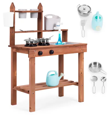 Obrázok produktu pre Detská vonkajšia kuchynka z prírodného dreva (smreka) ECOTOYS