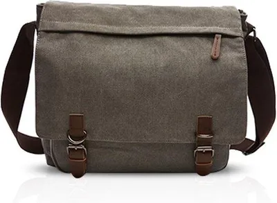 Produktbild von Rucksack für Notebook 12.9 Zoll - große Reise-Tasche für Herren - Business-Messenger-Tasche in Grau - mittelgroß für Freizeit und Arbeit