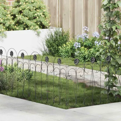 Immagine prodotto di Maison Exclusive - Recinzione per giardino, 5 pezzi, acciaio nero