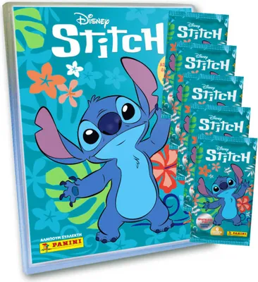 Produktbild von Stitch Karten - (2025) Stitch Trading Cards Sammelkarten - 1 Mappe + 5 Booster