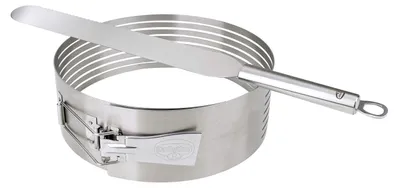 Tortenbodenschneider 26 cm mit Tortenmesser 48 cm, Edelstahl