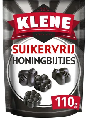 Produktbild von Klene Honingbijtjes suikervrij 110g – Zuckerfreie Honigbonbons, vegan & glutenfrei