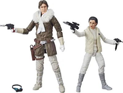 Produktbild von Hasbro Star Wars V Leia & Han Solo Hoth Black Series Actionfiguren 15 cm Convention Exclusive HASE1630