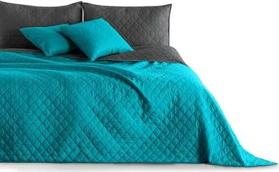 Produktbild von Unyqoos® Zweiseitige, pflegeleichte Tagesdecke 240 x 260 cm – 100% Polyester, gesteppter Bettüberwurf, waschbar bei 30 °C
