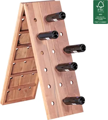Produktbild von Weinregal Flaschenregal 100 cm für 36 Flaschen Massiv-Holz Akazie