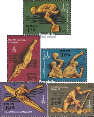 Produktbild von Briefmarken Sowjetunion 1978 Mi 4707-4711 (kompl.Ausg.) gestempelt Olympische Sommerspiele 80