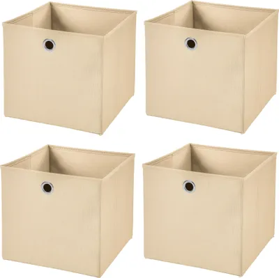 Obrázek produktu pro 4 ks skládací krabice na krém 28 x 28 x 28 cm Skládací úložná krabice