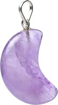 Image de Pendentif en améthyste en forme de lune - paquet de 3 pièces - ± 2 x 1,5 cm