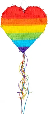 Produktbild von Zieh-Piñata Herz Regenbogen