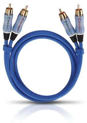 Produktbild von Oehlbach Beat - Stereo Audiokabel - Cinch-Kabel Set für CD-Player & Verstärker - blau - 3m