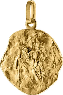 trendor 75256 Anhänger Christophorus Gold 585 (14 Karat) Ø 16 mm 1