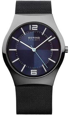 Produktbild von BERING Ceramic Herrenuhr schwarz/dunkelblau 32039-227
