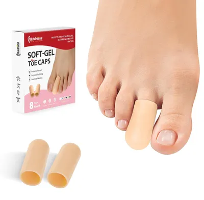 Image de Lot de 8 protections en gel pour les orteils, pour une protection et un soulagement de la douleur