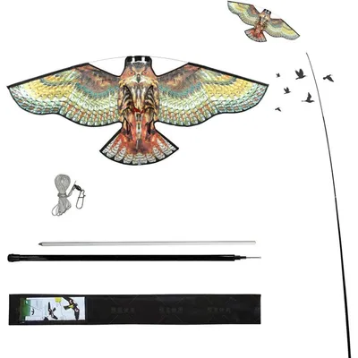 Produktbild von Vogelschreck Flugdrachen 4.0 Meter Orange für Garten und Bauernhof