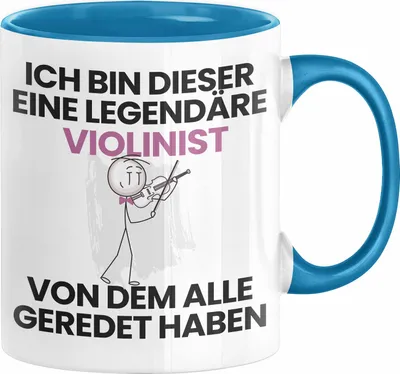 Produktbild von Violinist Geschenk Tasse Lustige Geschenkidee Geburtstag für Violinist Ich Bin Dieser Legendäre Violinist Von Dem Alle Geredet Haben Kaffee-Becher (Blau)