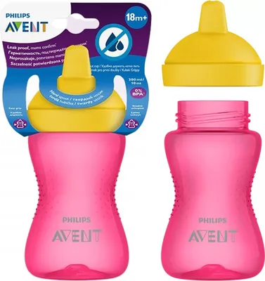 Produktbild von Philips AVENT SCF804/04, Trinkflasche, Pink, Gelb, Mädchen, Drehverschluss, Indonesien, 300 ml