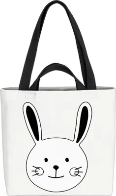 Produktbild von VOID Hase Comic Tier Wiese Tasche 33x33x14cm,15l Einkaufs-Beutel Shopper Einkaufs-Tasche Bag