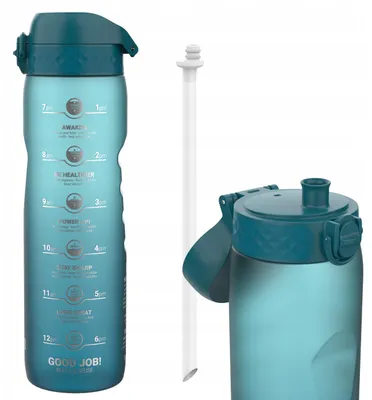 Produktbild von ION8 Motivator Sportflasche mit Strohhalm 1 L Blau