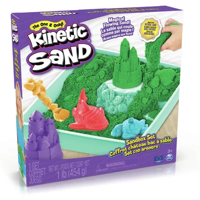 Produktbild von Kinetic Sand - Sandbox Set grün (454 Gramm Sand)