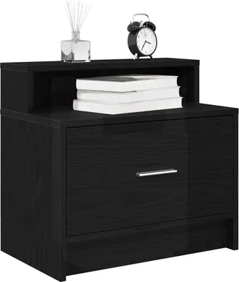 Immagine prodotto di Maison Exclusive - Comodini con cassetto 2 pezzi. Effetto rovere nero 51x31x47 cm