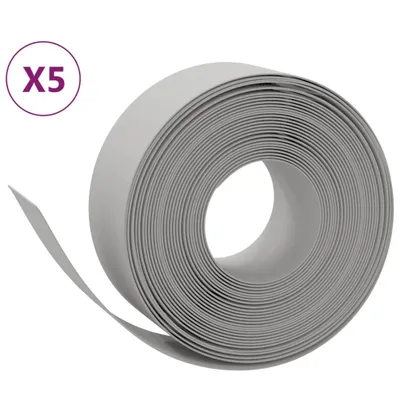 Produktbild von Rasenkanten 5 Stk. Grau 10 m 20 cm Polyethylen