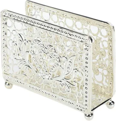 Produktbild von Famanu Serviettenhalter Metall - Retro Design - Silber