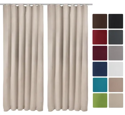 Immagine prodotto di Beautissu Set di 2 tende oscuranti Amelie BK color crema, 140x245 cm