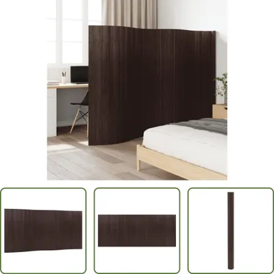 Image de The Living Store Paravent Marron foncé 165x400 cm Bambou