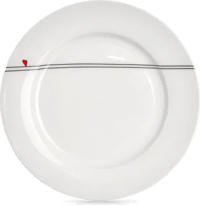 Produktbild von Wunderschönes weißes Porzellangeschirr mit Herzmotiv, spülmaschinenfest