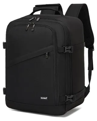 Produktbild von KONO Ryanair Handgepäck 40x30x20 Rucksack, Reiserucksack, Schwarz – Größe Ryanair - 40 x 30 x 20 cm (24 L)