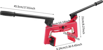 Image de Pince de levage pour dalles de pierre - Pince pour dalles de pierre - Double poignée - Ouverture des mâchoires 0-15 mm - Capacité de charge 300 kg - Réglable - Rouge