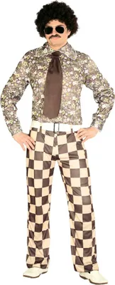 Produktbild von 60er 70er Jahre Brady Retro Herren Disco Kostüm, Größe:L