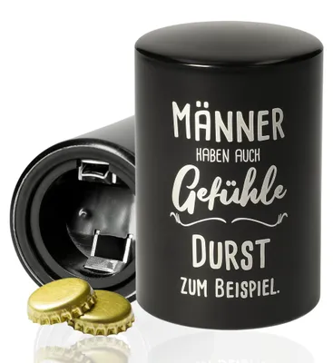 Image de Décapsuleur Push & Pull - Cadeau de la Fête des Pères pour les hommes - Décapsuleur en aluminium aspect inox - Or