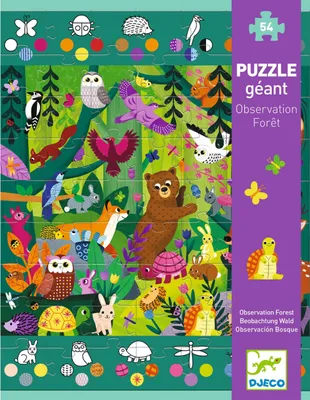 Obrázok produktu pre Podlahové puzzle Djeco ŽIVOT V LESE (54 kusov)