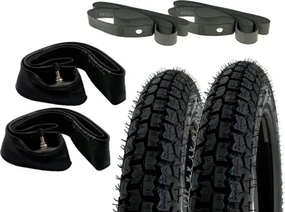 Produktbild von Reifensatz Kenda K254 2x Reifen 2.75-17 TT/TL + Schlauch Felgenband 17 Zoll