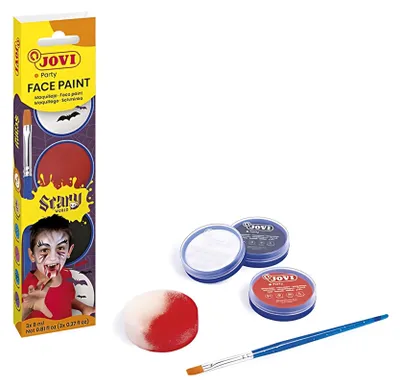 Productafbeelding van Jovi gezichtsverf, "Scary" schmink, 3 tubes van 8 ml, in verschillende kleuren