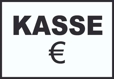 Produktbild von Kasse Schild A0 (841x1189mm)