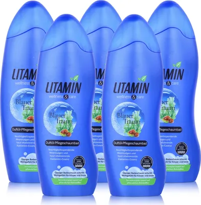 Produktbild von LITAMIN Duftöl-Pflegeschaumbad Blauer Traum 750ml Wellnes & Care (5er Pack)